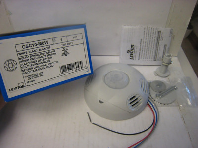 LEVITON OSC10-M0W MULTI-TECHNOLOGY CEILING MOUNT OCCUPANCY SENSOR, WHITE, NEW