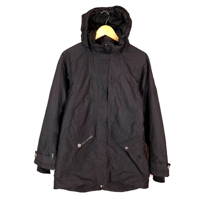 HELLY HANSEN Damen Parka Jacke Gr.M Kapuze schwarz isoliert Polyesterfüllung