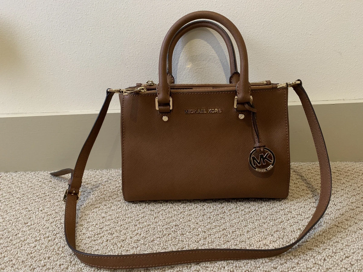 Michael Kors 'sutton' Small Saffiano Leather Satchel in Gray