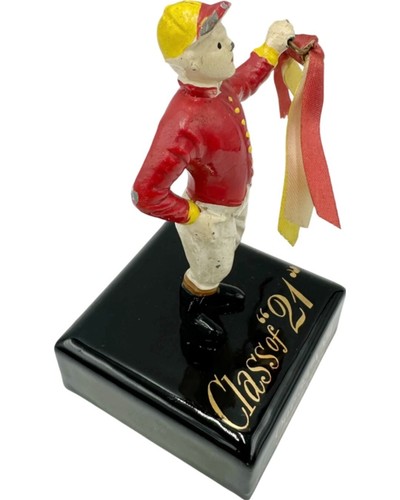 Vintage The 21 Club NYC Restaurant Equestrian Jockey Paperweight VMI Alumni - Picture 5 of 12