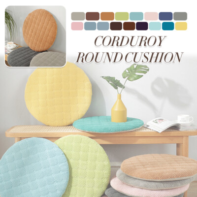 Corduroy Round Cushion Removable Rattan Chair Cushion Seat