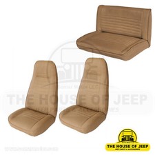 FRONT & REAR SEAT, FOR JEEP CJ'S & YJ WRANGLER 1972-1995 (BROWN LEVIS)