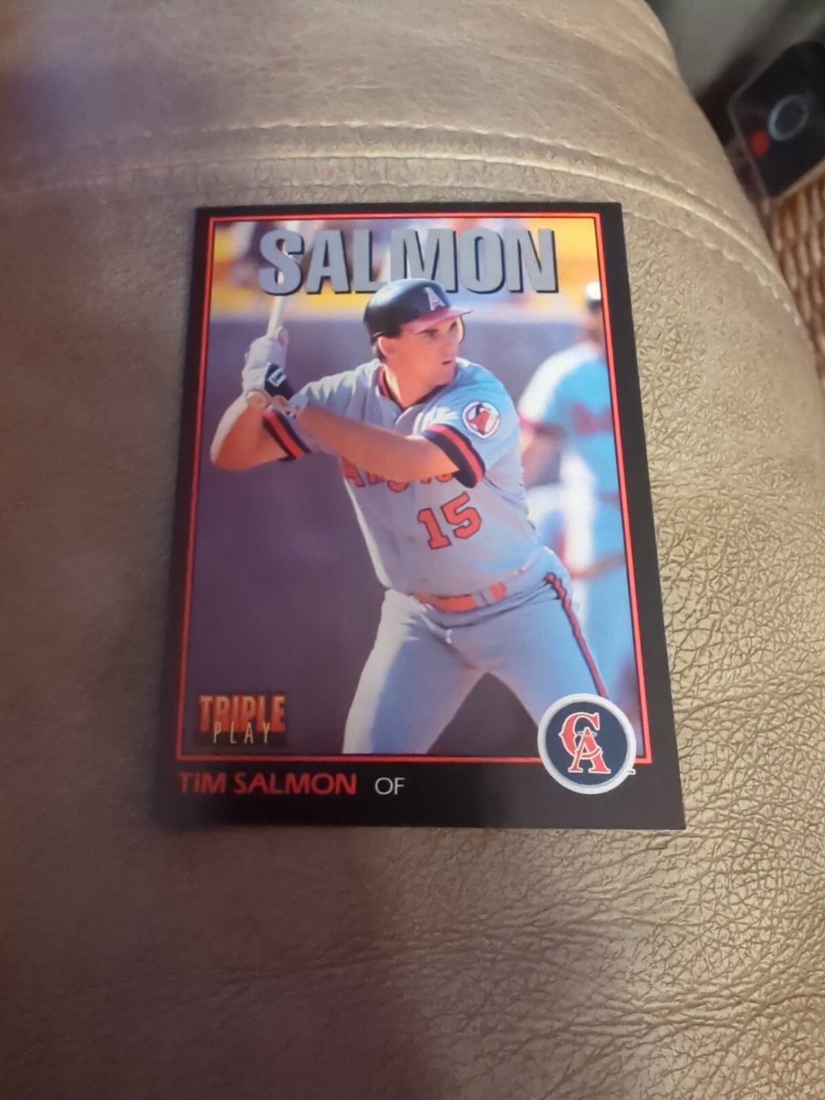 1993 Leaf Triple Play - #37 Tim Salmon California Angels 