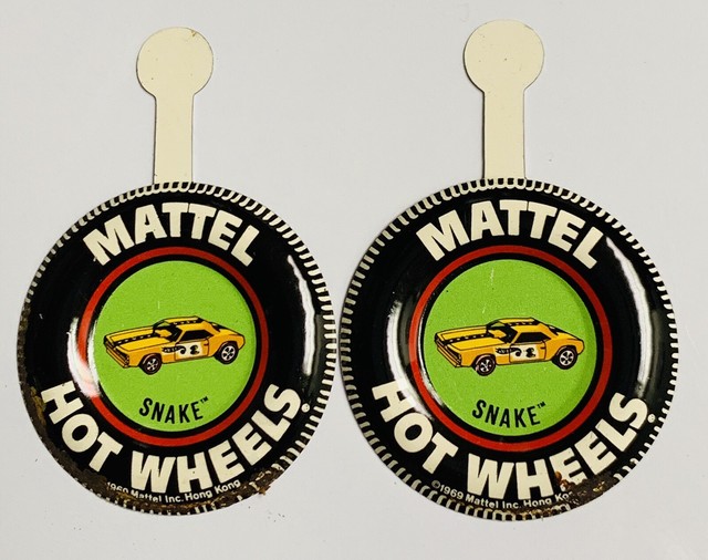 Hot Wheels Redline 1969 Snake x2 Buttons From Rosebud Factory UK Roll | eBay