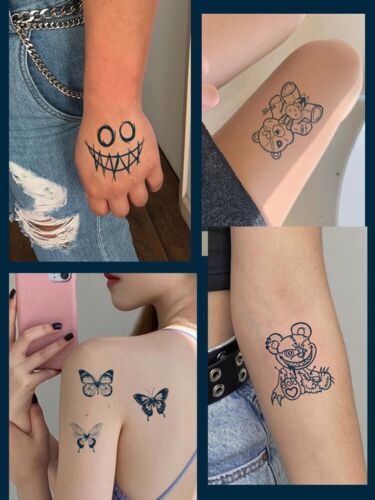 30 Blätter 1-2 Woche Semi Permanent Temporäre Tattoos, Klebetattoos Wasserdicht - Bild 9 von 10