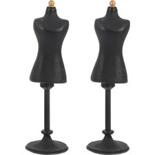 2 Pcs Dollhouse Sewing Mini Mannequin Stand Clothes Display Toddler Child