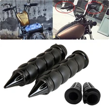 Motorcycle 1" Handlebar Hand Grips Black For Yamaha v Star 1100 650 Honda Shadow