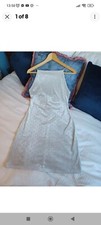 Gorgeous Silver Sparkly H&M  Velvet Feel Dress. Size Medium. New