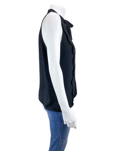 Victoria Beckham for Target, Women's Scallop-Trim Halter Tank, Black, Size M - Picture 3 of 4