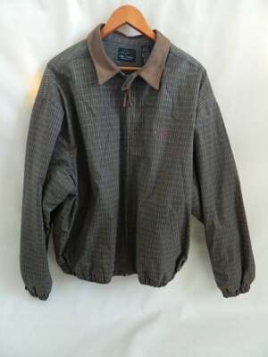 Mens Greg Norman Collection Mid-Weight Multi-Color Jacket wLeather Trim Size XL