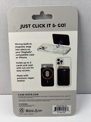 Case-Mate Magnetic Wallet For IPhone [Card Holder] Vegan Leather MagSafe Case [Holds Up To 3 Cards]- Detachable Magnetic Phone Wallet - For IPhone 17 Pro Max/16 Pro Max/15 Pro Max/14/13 - View #6