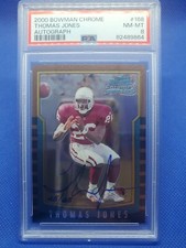 2000 Bowman Chrome THOMAS JONES PSA 8 Rookie Autograph card #/25 auto RARE