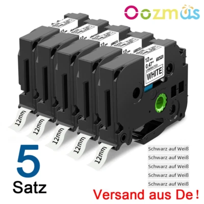 AIRMALL Schriftband Kompatibel für Brother TZe-231 12mm P-Touch PT-1010 H100LB H107B