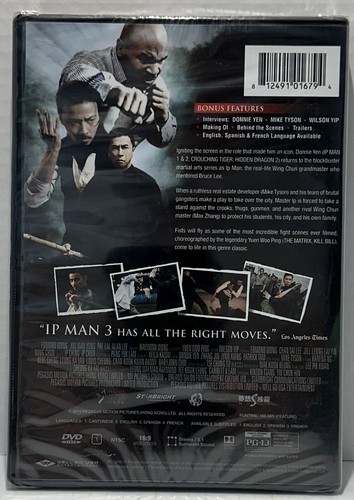 IP Man 3 DVD (Max Zhang & Mike Tyson) NEW FACTORY SEALED {FREE SHIPPING} - Imagen 2 de 2