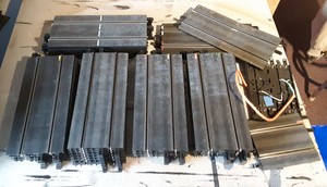 Ninco-track-54-pcs-straight-4-1-2-track-and-a-soldered-half-straight-USED