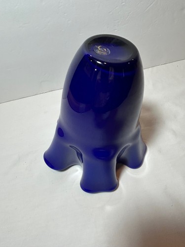 Gorgeous Designs Handkerchief Blue Green Glass Vase 7 1/2” Hight ,New - Picture 6 of 8