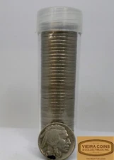 Roll of 40 coins  Buffalo Nickel, Full Date, Average Circulated  -#B420-40