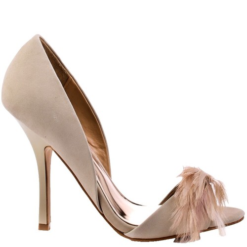 knee length dresses for ladies Cameryn Satin Peep-Toe Stiletto with Crystal-Embellished Mesh Overlay by  Badgley Mishcka – Badgley Mischka