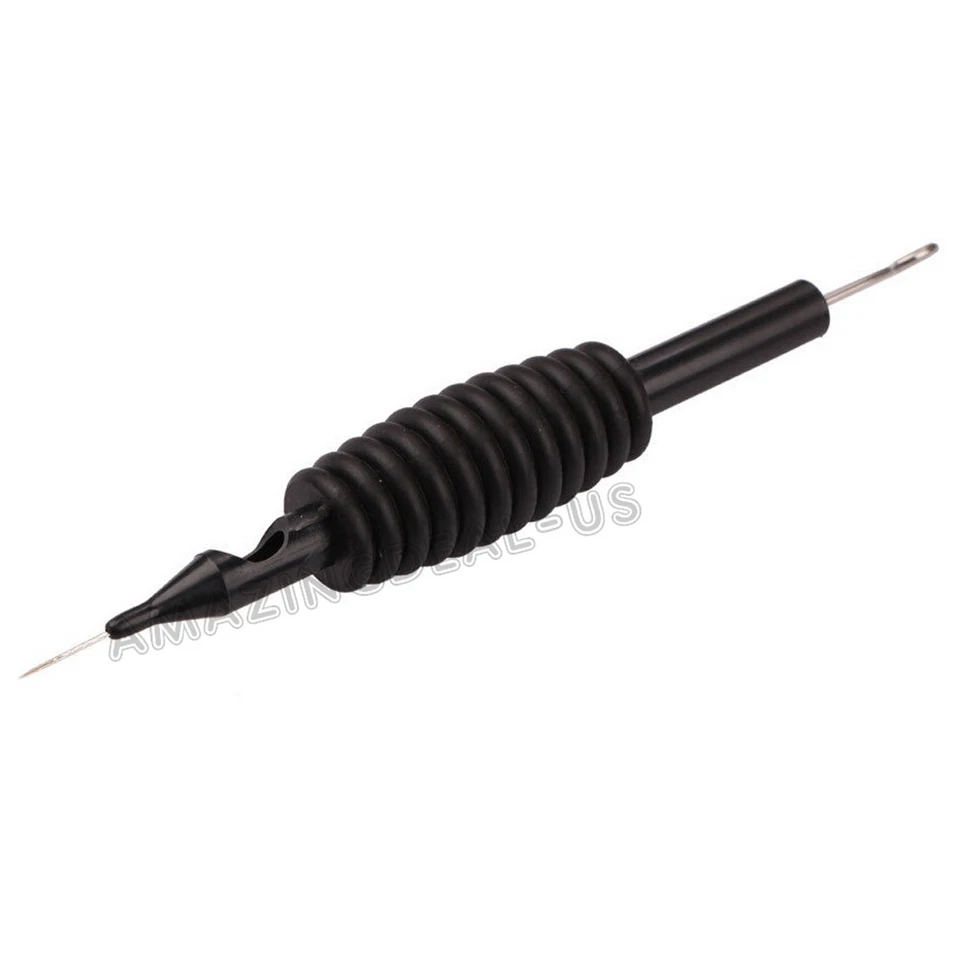 50 piezas Aguja de tatuaje desechable estéril con tubo 3/4 agarre y punta ---- "U-Pick" Foto 4 de 4