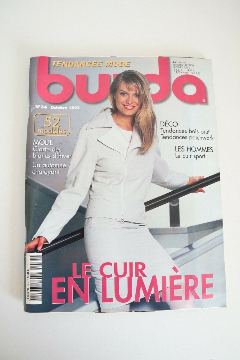 Magazine De Couture BURDA N°34 Octobre 2002 "Clarté Des Blancs, Un Automne Chatoyant" - Occasion