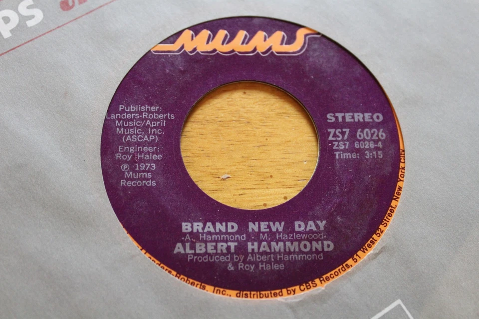 ALBERT HAMMOND "I'M A TRAIN" 45 RPM 7" RECORD [d43-48] - Image 2 of 4