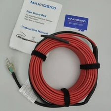 MAXKOSKO 120V Pipe Heat Cable for Water Pipe Freeze Protection, Pipe Heating