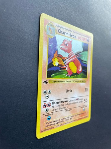 Carte Pokemon SET BASE 1° EDIZIONE SHADOWLESS: CHARMELEON 24/102 - Foto 4 di 9