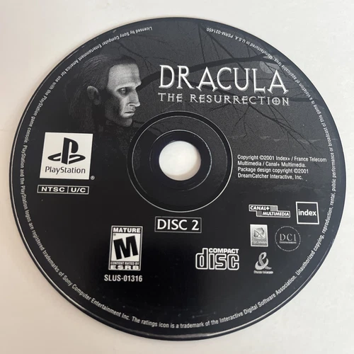 Dracula: The Resurrection (Sony PlayStation 1, 2001) Disc 2 Only. Tested