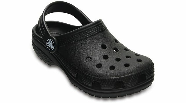 boys black crocs