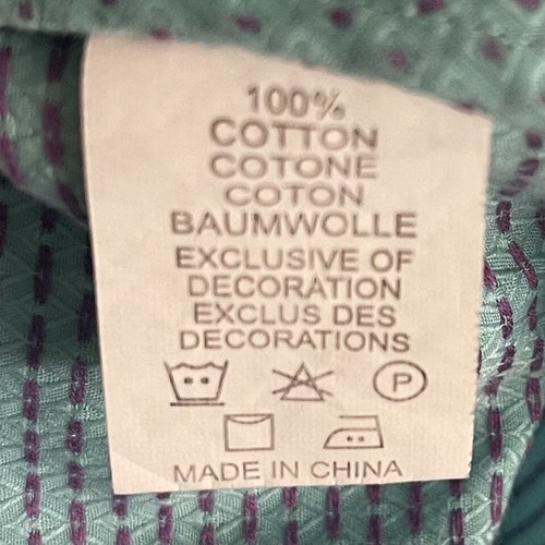 Robert Graham Shirt Boys S 8 Turquoise Purple Flecked Button Down Long Sleeve - Picture 7 of 8