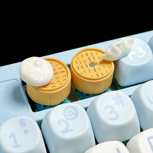 Creative Steamed Bun Keycaps Lovely Handmade Dumpling Mechanical Keyboard Keycap - Afbeelding 6 van 11