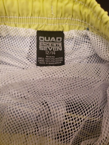 NEW Quad Seven Boys Size Large (12-14) Swim Trunks Swim Shorts NWT - Picture 3 of 4
