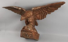 Large Antique 1907 Cast Iron Architectural American Eagle Sculpture