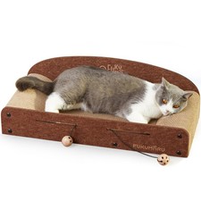 26 Inch Cat Scratcher Cardboard Lounge Bed, Durable Cat Scratcher Extra Large...