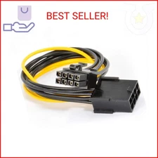 JacobsParts 8-Inch 8 pin PCI Express PCI-E Power Extension Cable for Video Card