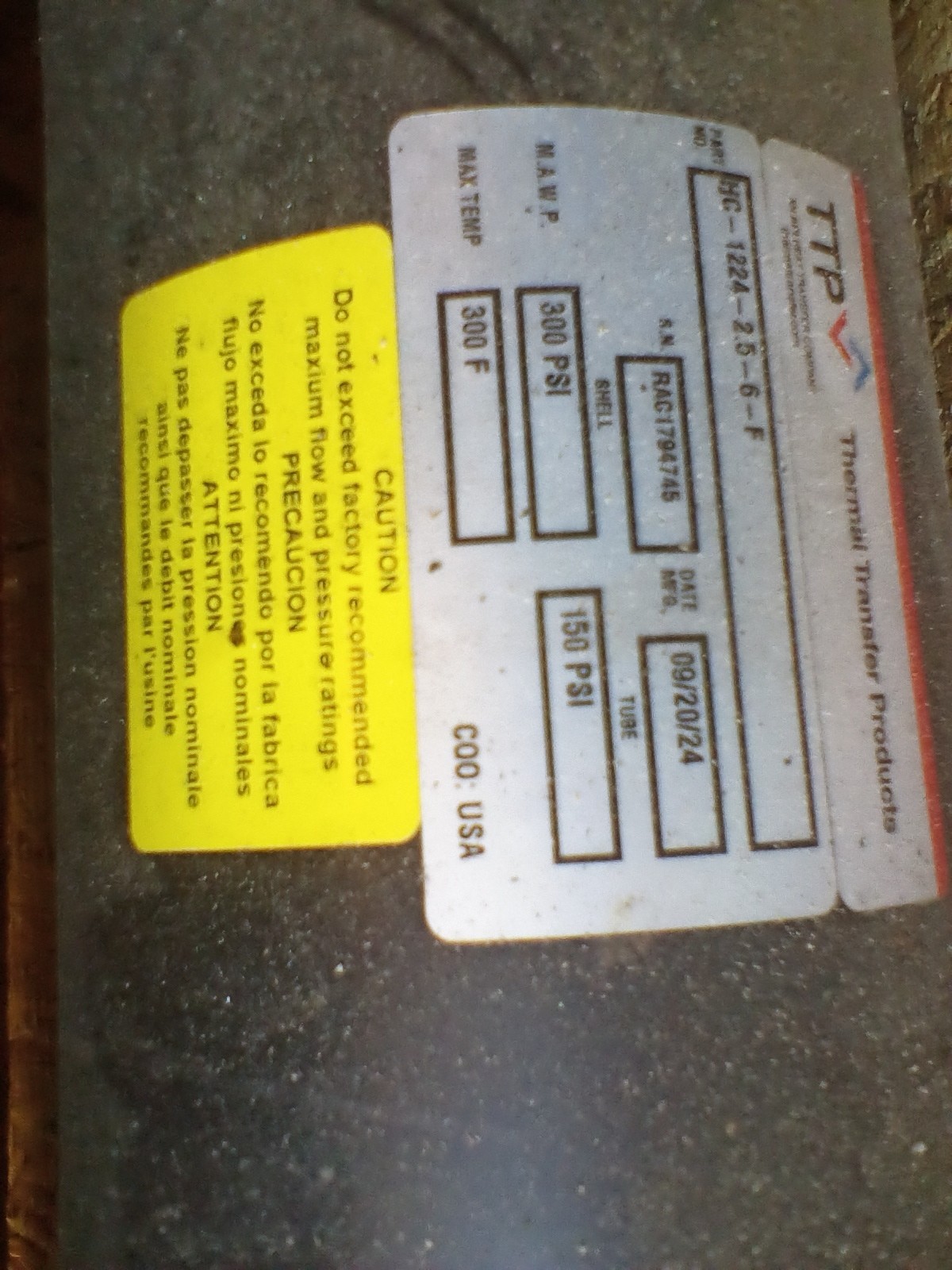 HC-1224-2.5-6-F Thermal Transfer Products Product	Style	Ratings	CONFIGURATION He