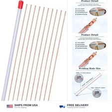 16" Copper Solder, 10 Sticks Phosphor Copper Brazing Rods,Low Temperature Sel...