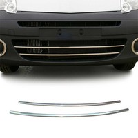 KüHlergrill Leisten Grillleisten FüR Renault Kangoo 2008-2020 Edelstahl Chrom 2X