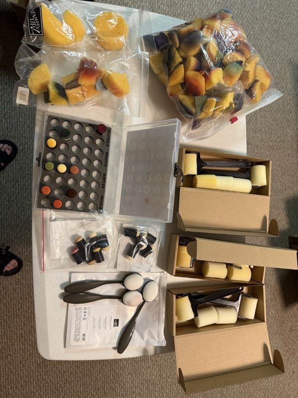 Stampin' Up! Sponge Daubers & Blending Tools Lot w/ Sponges + Color Chart
