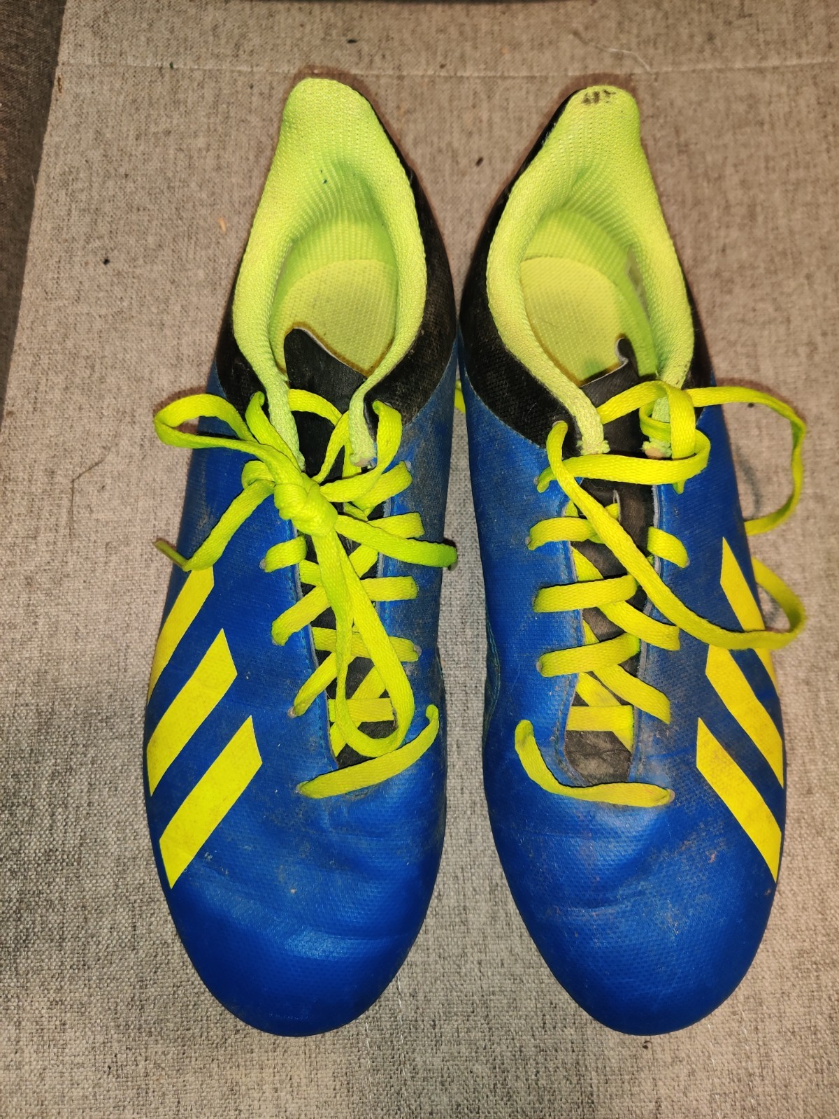 Adidas X Soccer Cleats Men's Size 5 Blue Black Yellow thumbnail 6