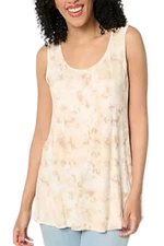 LOGO Layers by Lori Goldstein Women's Printed TieDye Tank Fawn