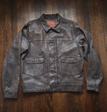 Rare RRL Type 2 Leather Jacket Size XL Ralph Lauren