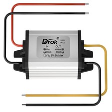 Waterproof 12V to 6V Buck Converter - 3A DC Voltage Regulator for DIY Needs