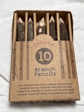 Branch Colored Pencils Set Of 10 Natural Wood Art Class Drawing Coloring