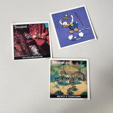 Vintage Disney Mickey's Toontown Game Card Sticker x 3 Pieces