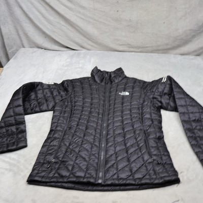 North Face Jacket Womens Medium Black ThermoBall Trekker Quilted Insulated LOGO