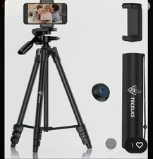 Phone Tripod 55", Travel/Camera Lightweight Tripod with Wireless Remote