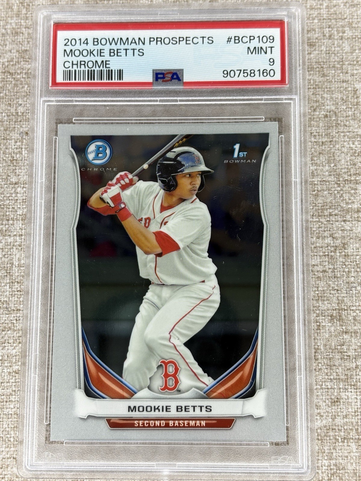 2014 Bowman - Prospects Chrome Mookie Betts #BCP109 (RC) PSA 9!!