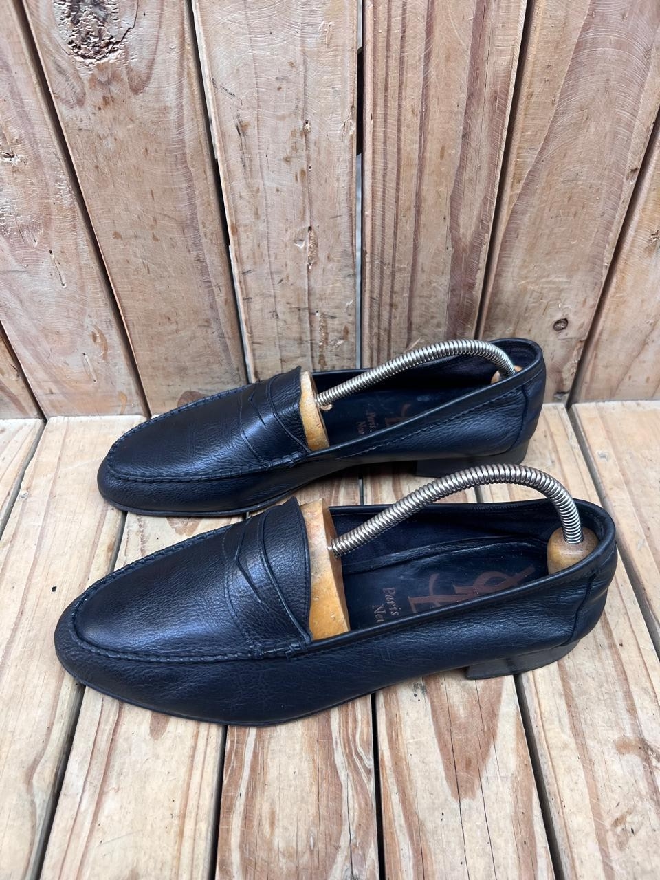 Saint Laurent Women's Black leather Pull on Penny Loafers  Sz uk 7 Us 10 EUR  40 thumbnail 23