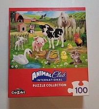 Animal Club International CraZart 100 Piece Jigsaw Puzzle Farm Animals Barn